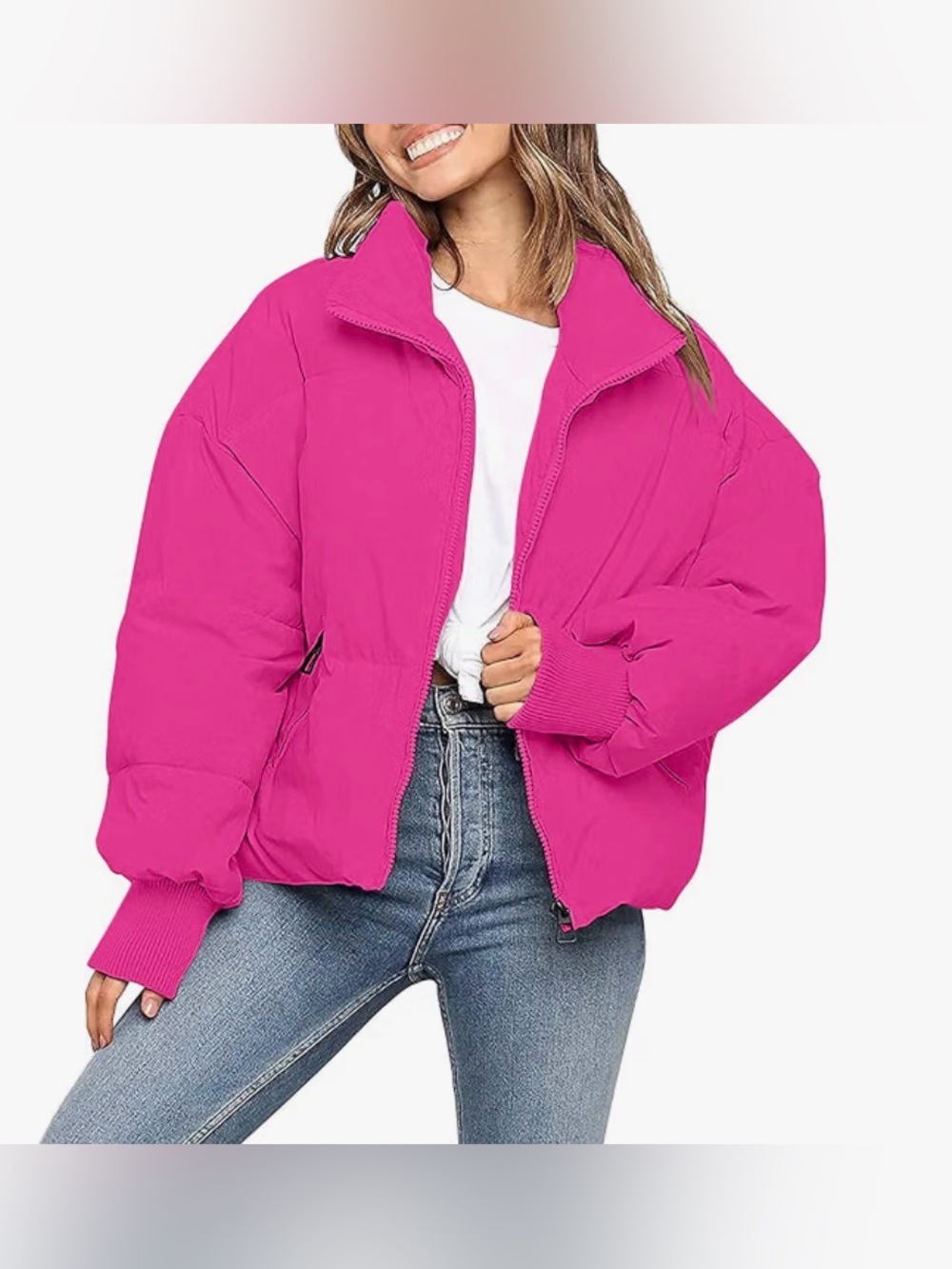 New Merokeety Puffer Jacket ~ Pink Passion